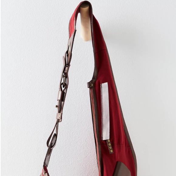 Free People Blue Ridge Sling Bag in Rusted Red Combo NWT $168R - Picture 2 of 10